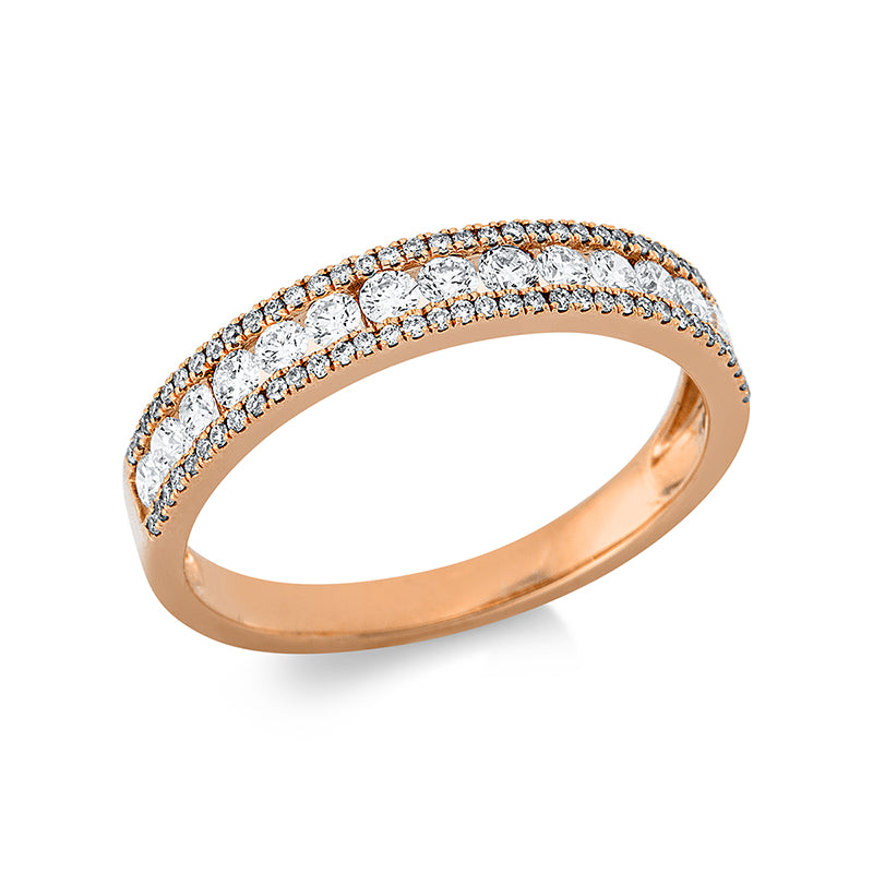 Ring    aus 750/-18 Karat Rotgold mit 85 Diamanten 0