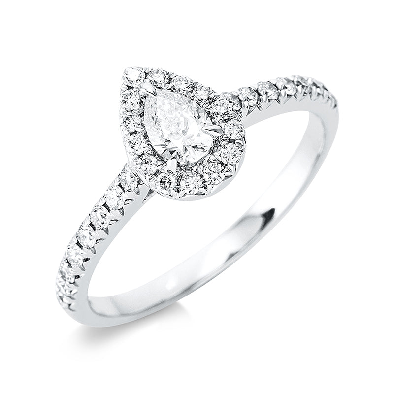 Ring    aus 750/-18 Karat Weißgold mit 31 Diamanten 0