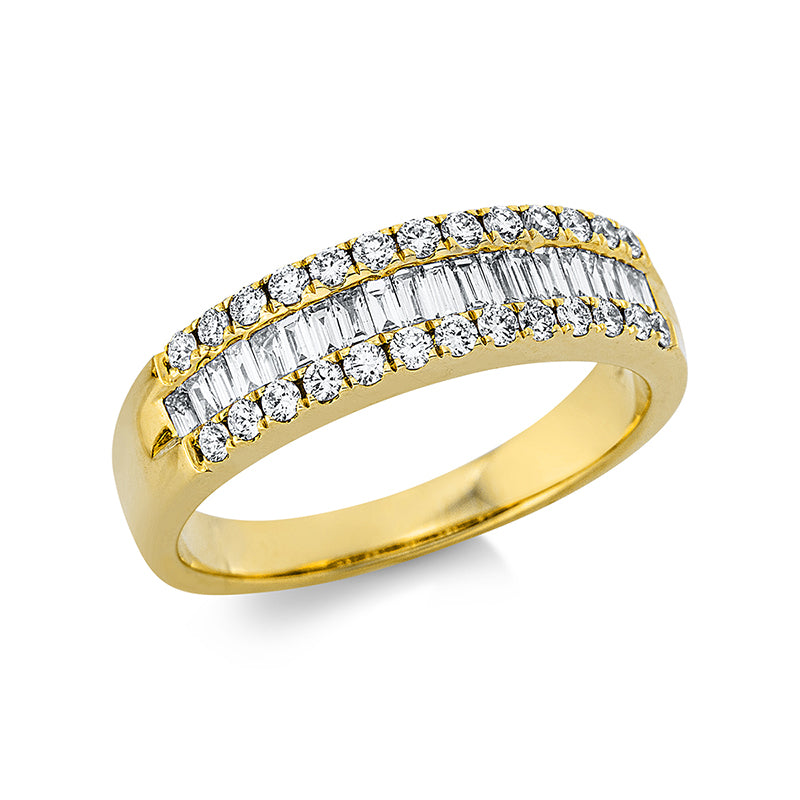 Ring    aus 750/-18 Karat Gelbgold mit 49 Diamanten 0