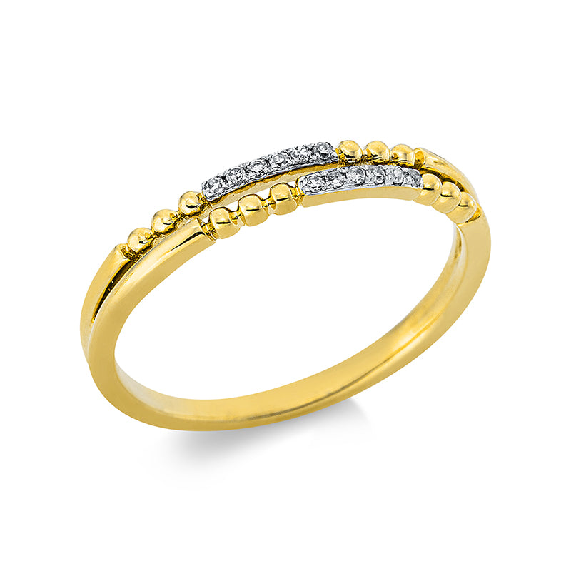 Ring - Moderner Schmuck aus Gold mit Diamanten, -Symbol, Fassung rhodiniert - 1DB07