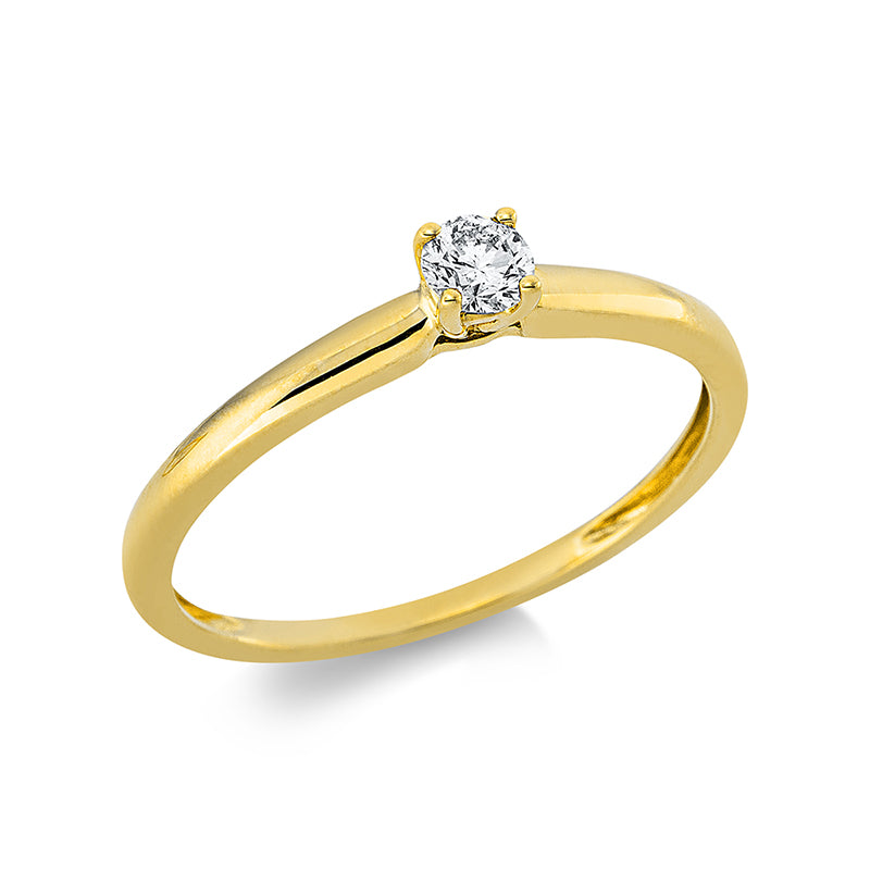 Ring - Solitaire aus Gold mit Diamant - 1DB21