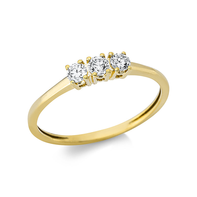 Ring    aus 750/-18 Karat Gelbgold mit 3 Diamanten 0