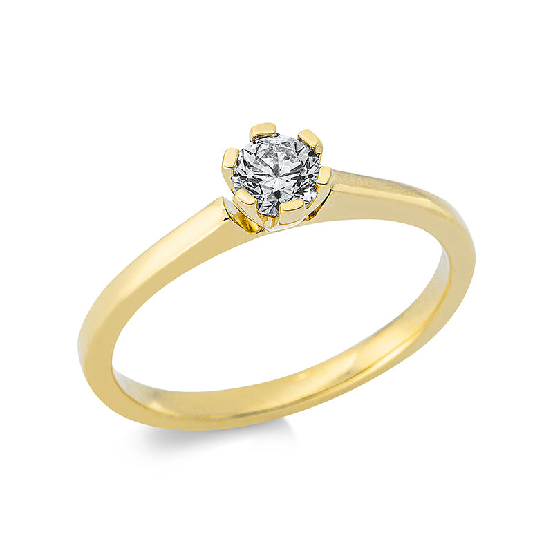 Ring    aus 750/-18 Karat Gelbgold mit 1 Diamant 0