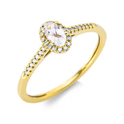 Ring aus Gold mit Diamanten mit Amethyst - 1DD20