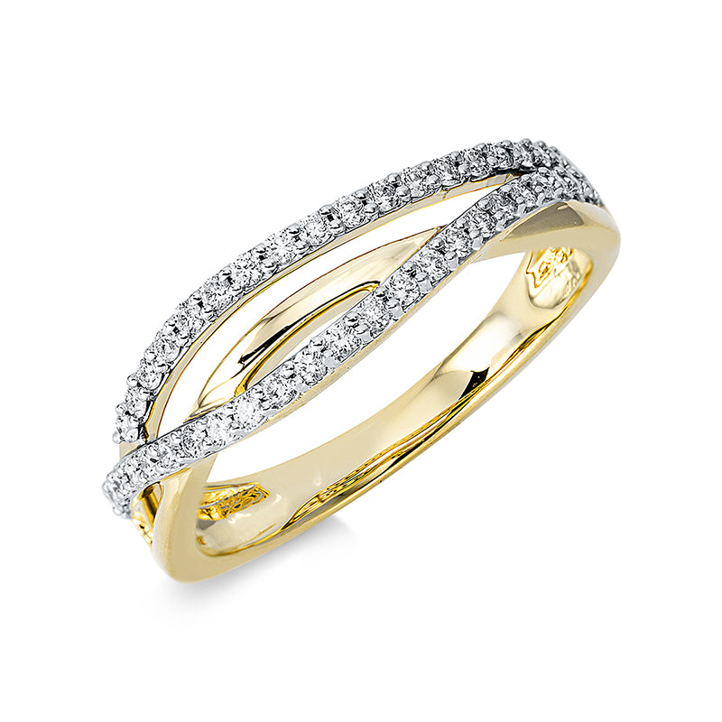 Ring - Mehrfachsteinbesatz aus Gold mit Diamanten - 1DD96