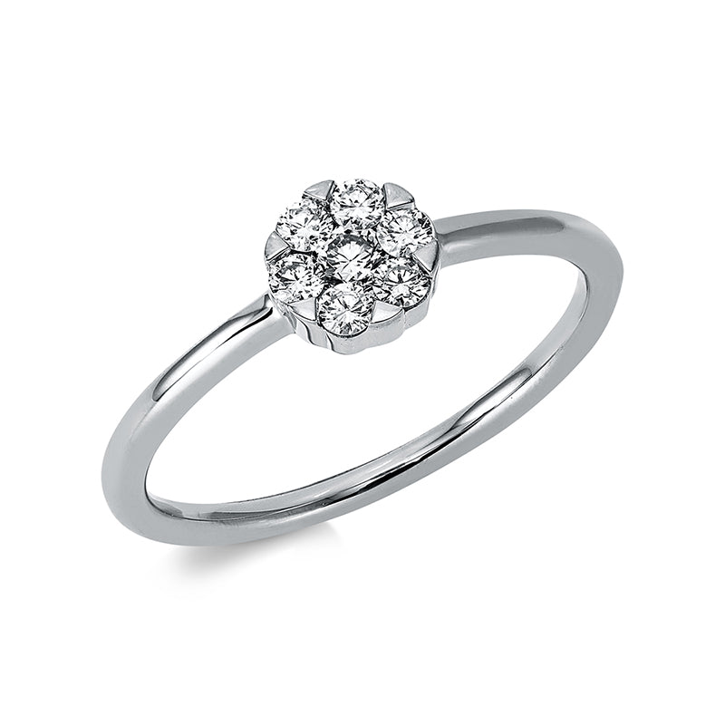 Ring    aus 750/-18 Karat Weißgold mit 7 Diamanten 0