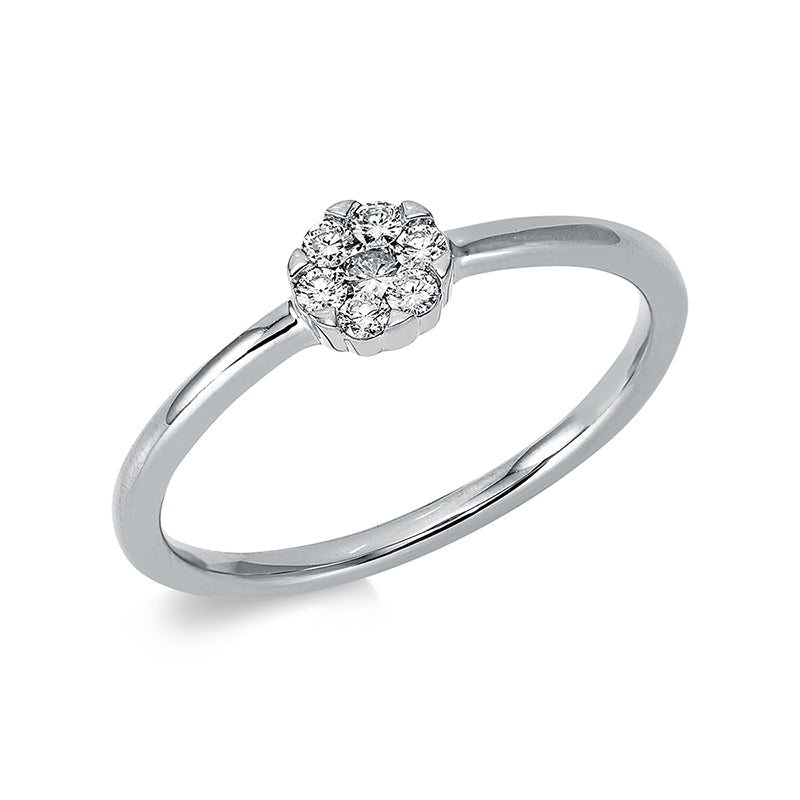 Ring    aus 750/-18 Karat Weißgold mit 7 Diamanten 0