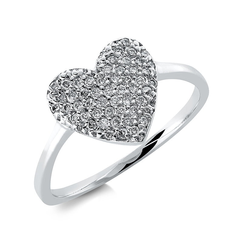 Ring    aus 750/-18 Karat Weißgold mit 55 Diamanten 0