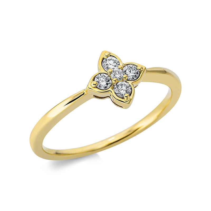 Ring - Moderner Schmuck aus Gold mit Diamanten, Fassung rhodiniert - 1DH52