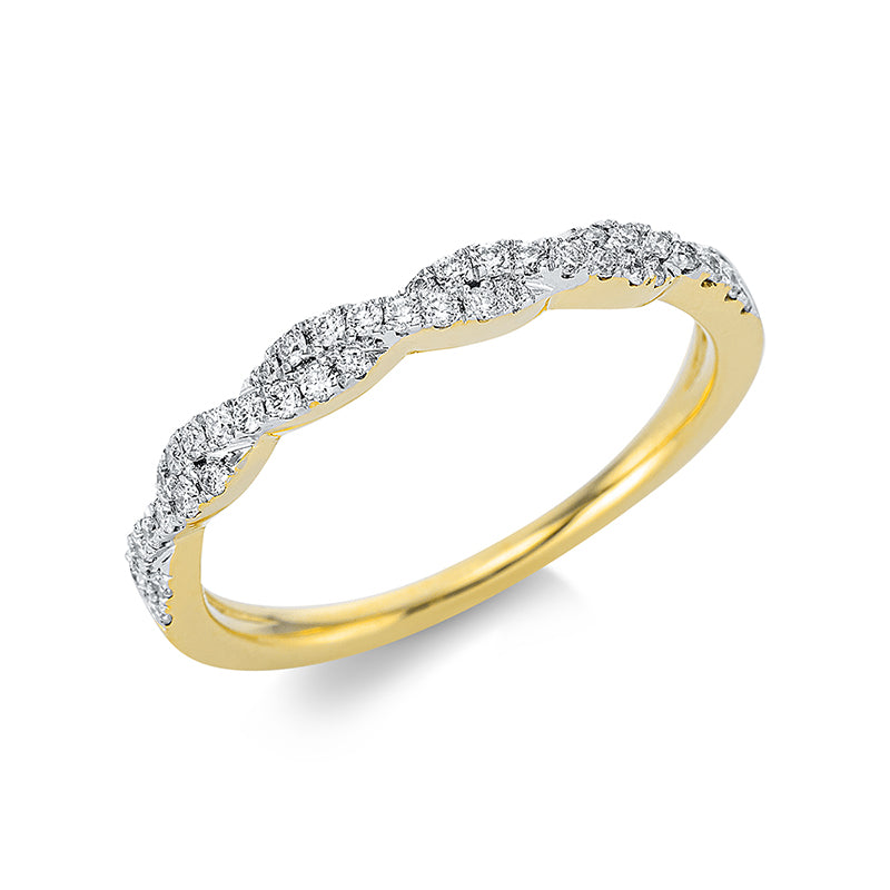 Ring    aus 750/-18 Karat Gelbgold mit 42 Diamanten 0