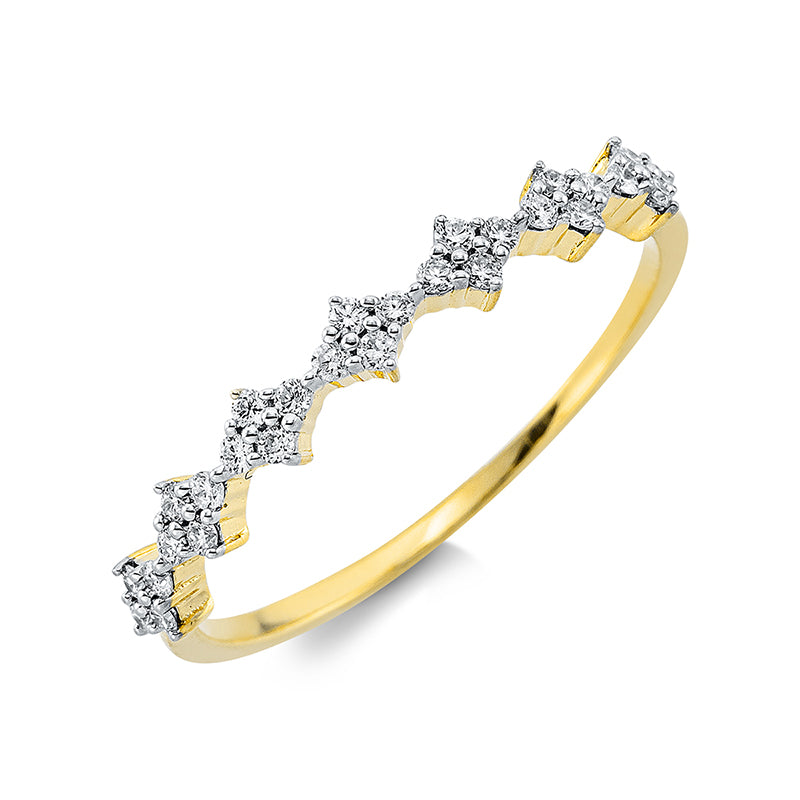 Ring    aus 750/-18 Karat Gelbgold mit 28 Diamanten 0