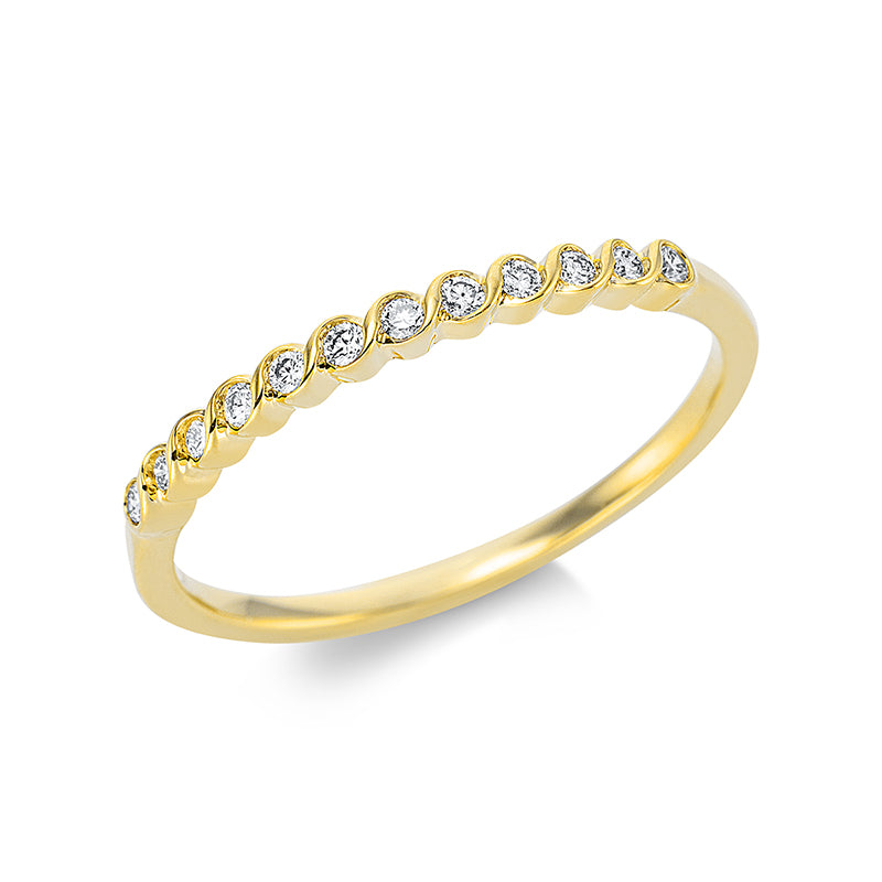 Ring    aus 750/-18 Karat Gelbgold mit 12 Diamanten 0