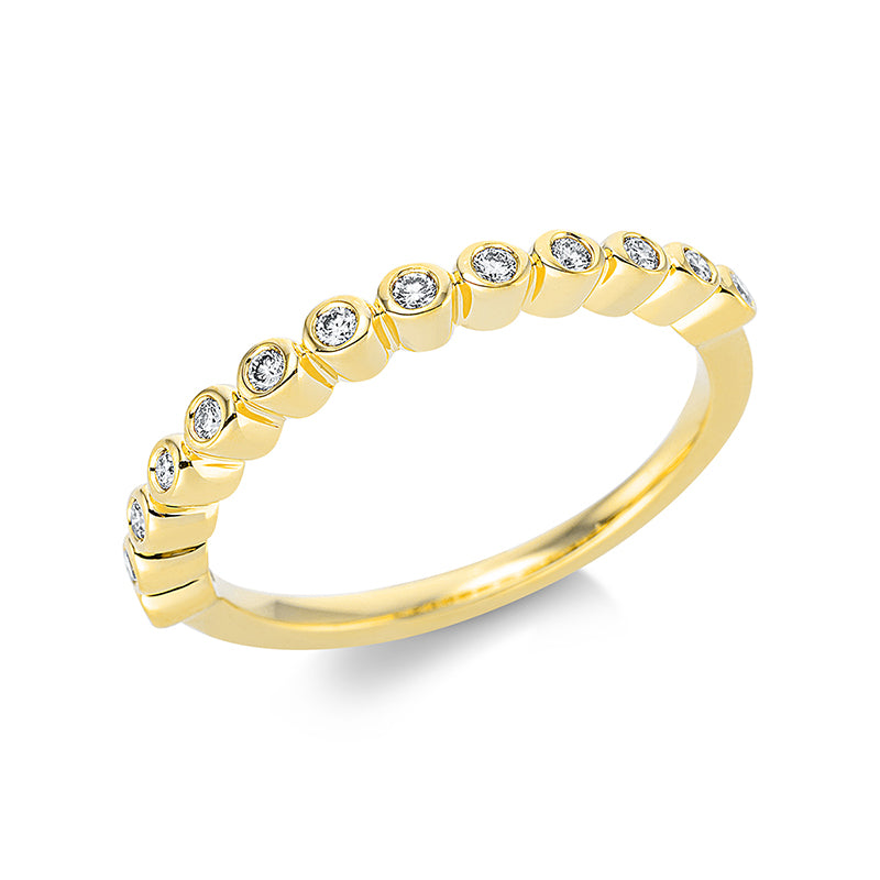 Ring    aus 750/-18 Karat Gelbgold mit 13 Diamanten 0