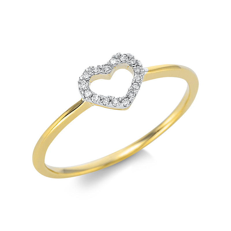 Ring    aus 750/-18 Karat Gelbgold mit 16 Diamanten 0