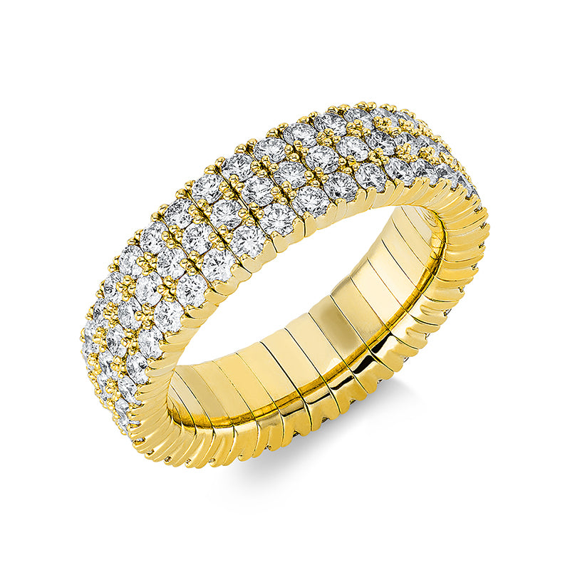 Ring    aus 750/-18 Karat Gelbgold mit 105 Diamanten 2
