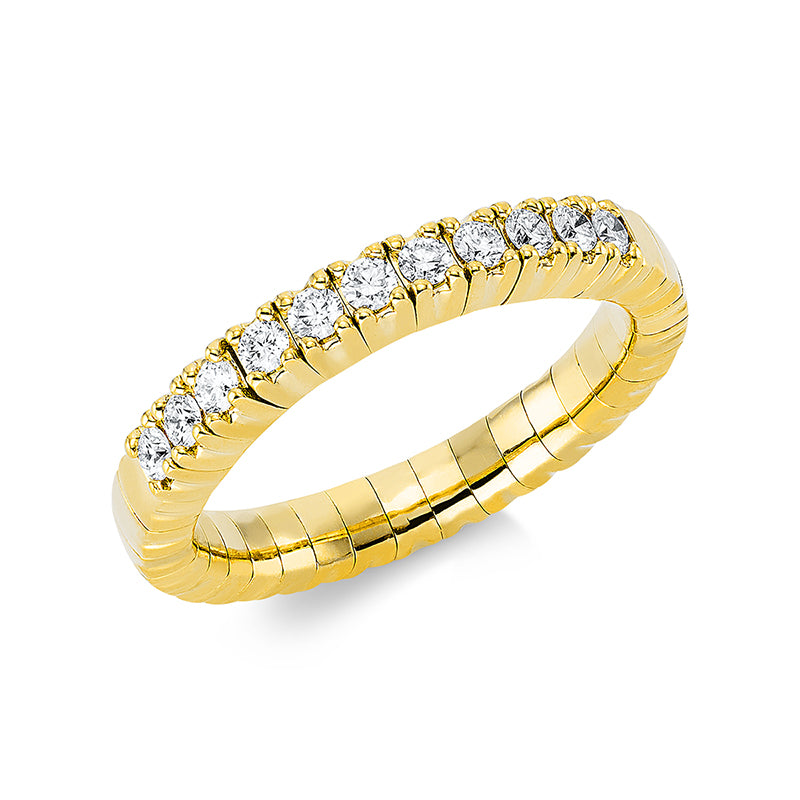 Ring    aus 750/-18 Karat Gelbgold mit 11 Diamanten 0