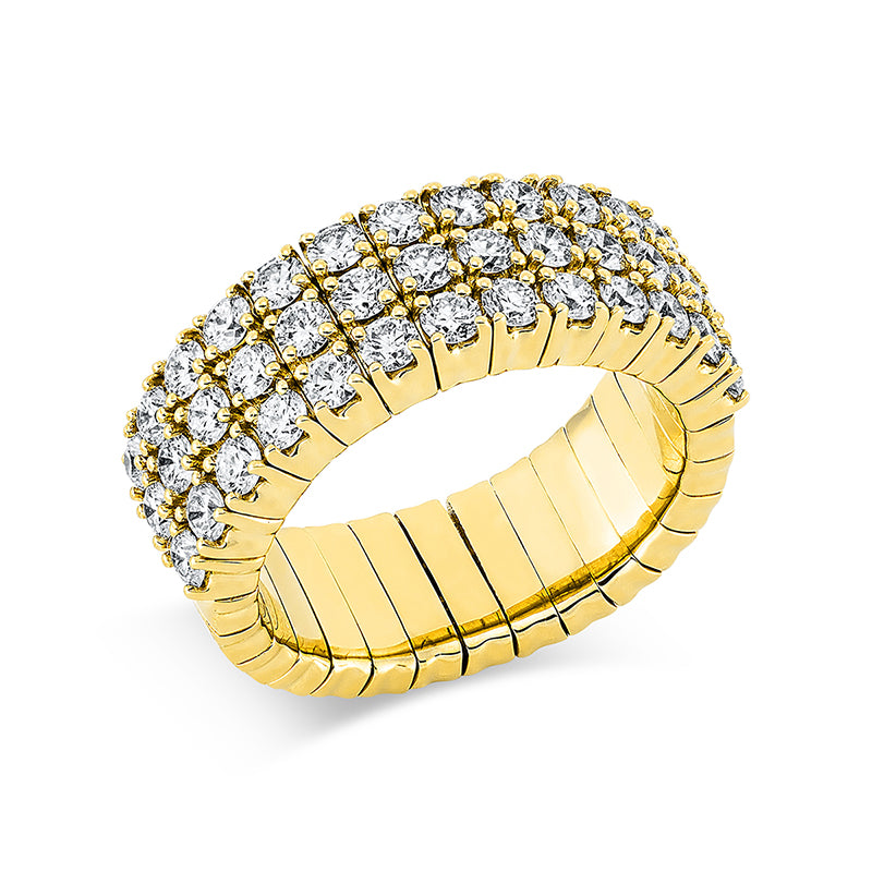 Ring    aus 750/-18 Karat Gelbgold mit 39 Diamanten 1