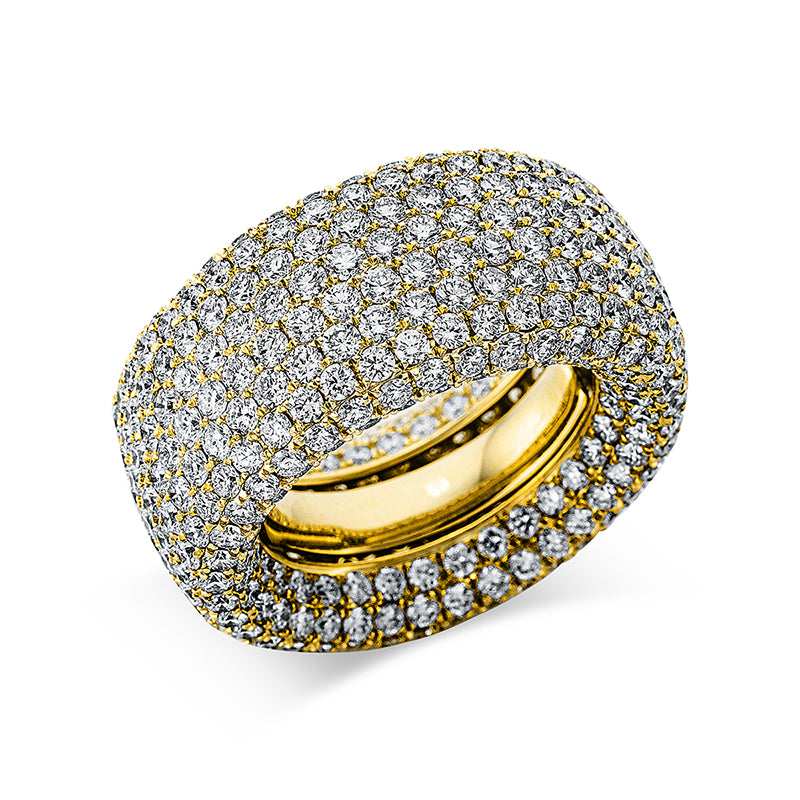 Ring    aus 750/-18 Karat Gelbgold mit 472 Diamanten 10