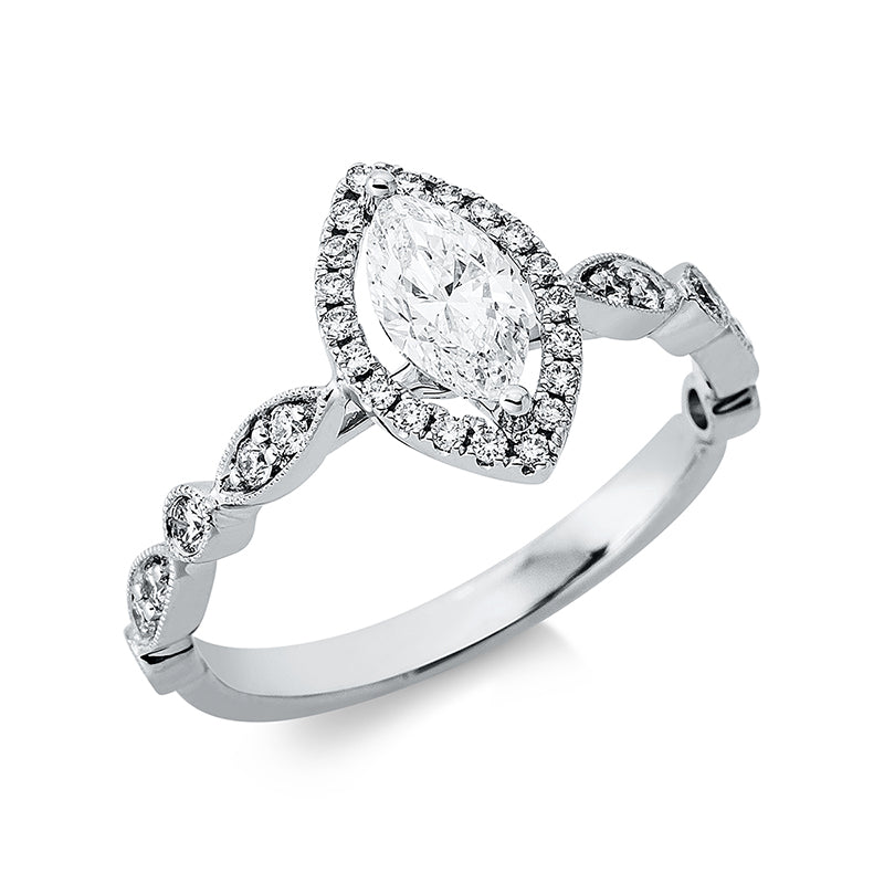 Ring    aus 750/-18 Karat Weißgold mit 33 Diamanten 0