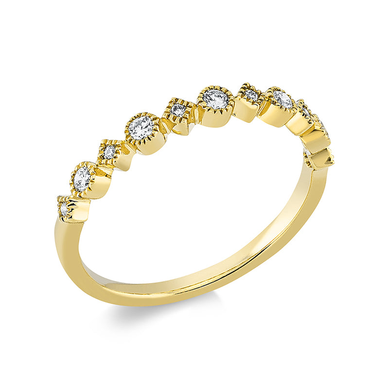 Ring    aus 750/-18 Karat Gelbgold mit 11 Diamanten 0