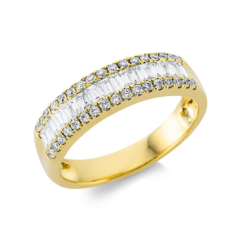 Ring    aus 750/-18 Karat Gelbgold mit 51 Diamanten 0