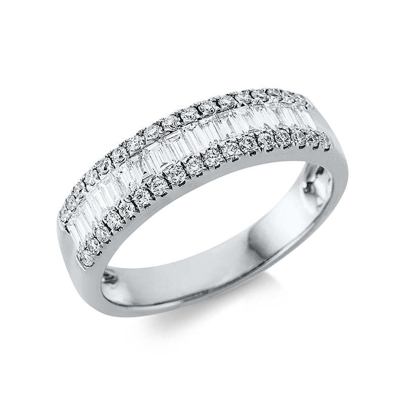 Ring    aus 750/-18 Karat Weißgold mit 57 Diamanten 0