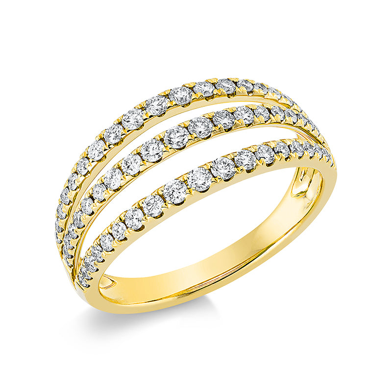 Ring    aus 750/-18 Karat Gelbgold mit 59 Diamanten 0