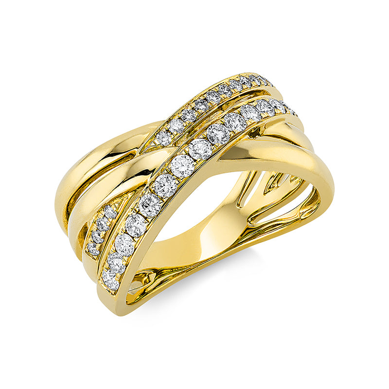 Ring    aus 750/-18 Karat Gelbgold mit 31 Diamanten 0