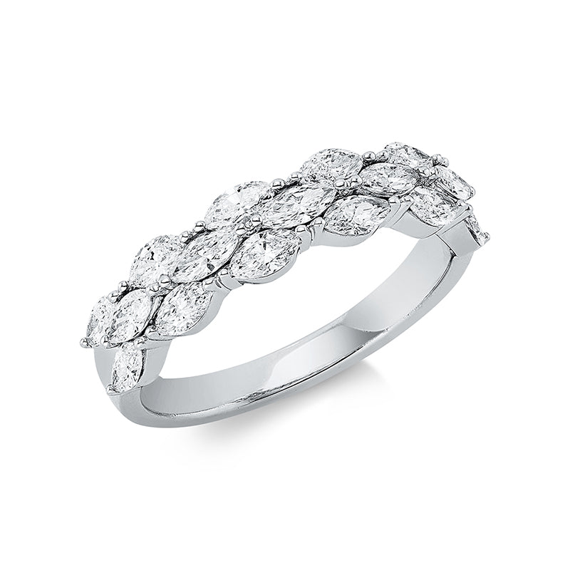 Ring    aus 750/-18 Karat Weißgold mit 17 Diamanten 1