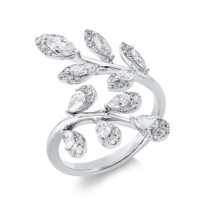 Ring    aus 750/-18 Karat Weißgold mit 50 Diamanten 1