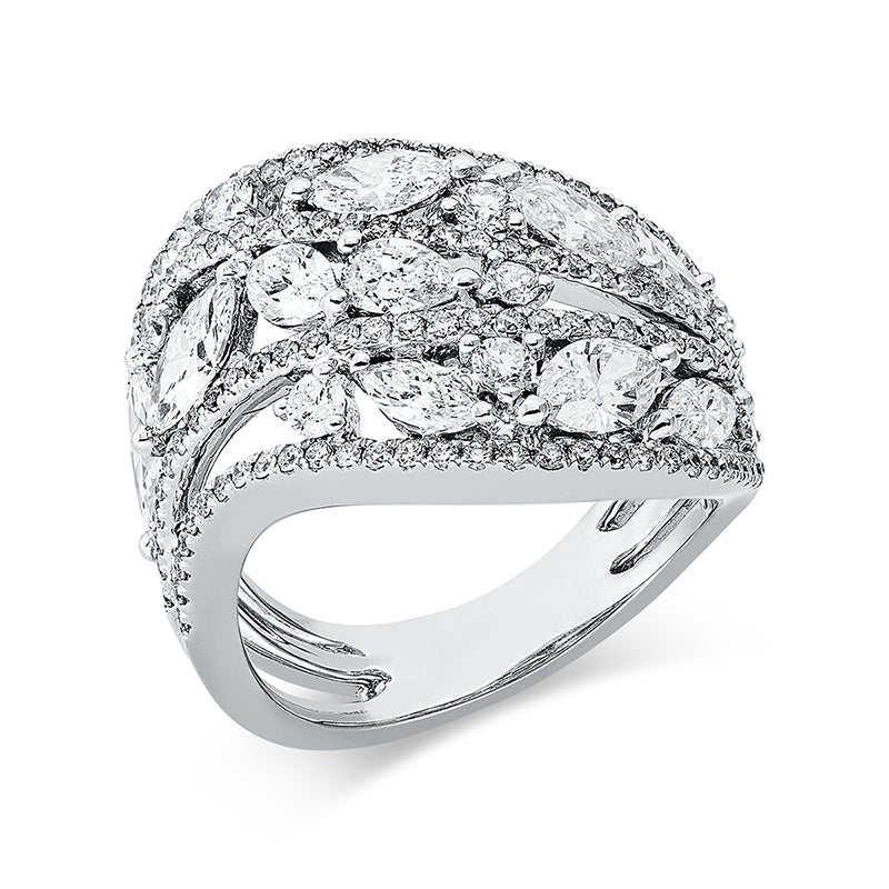 Ring    aus 750/-18 Karat Weißgold mit 139 Diamanten 2