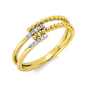Ring - Moderner Schmuck aus Gold mit Diamanten, Fassung rhodiniert - 1DP35