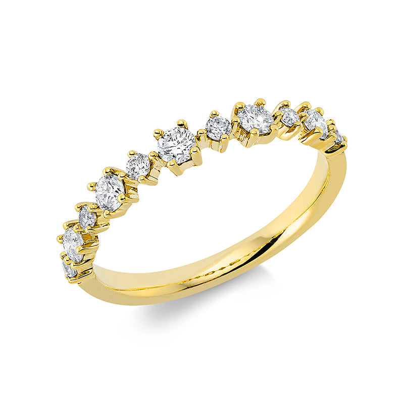 Ring    aus 750/-18 Karat Gelbgold mit 11 Diamanten 0