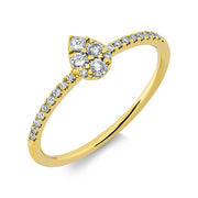 Ring    aus 750/-18 Karat Gelbgold mit 24 Diamanten 0