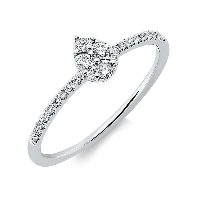 Ring    aus 750/-18 Karat Weißgold mit 24 Diamanten 0