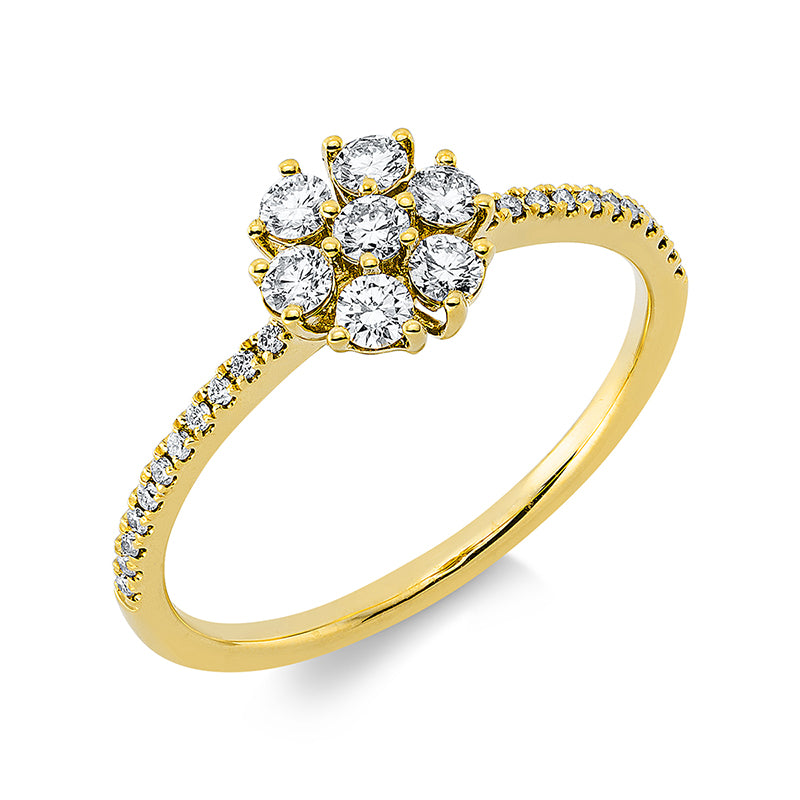 Ring    aus 750/-18 Karat Gelbgold mit 29 Diamanten 0