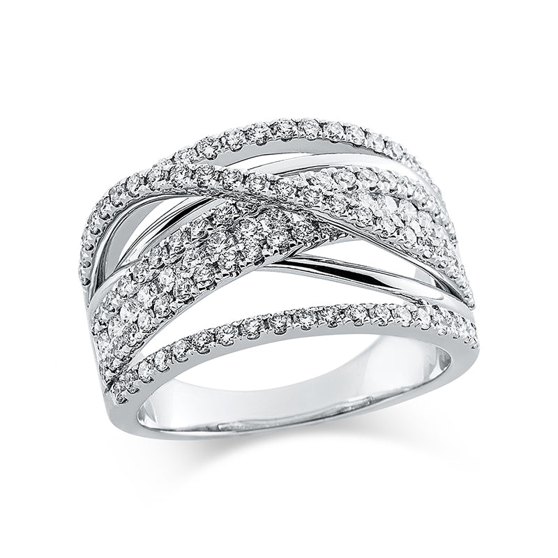 Ring    aus 750/-18 Karat Weißgold mit 121 Diamanten 1