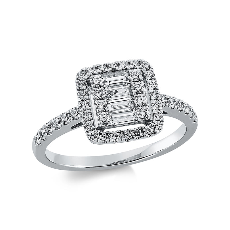 Ring    aus 750/-18 Karat Weißgold mit 48 Diamanten 0
