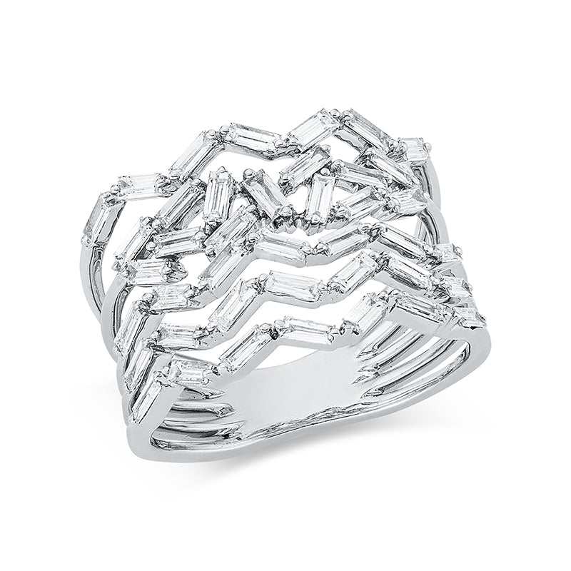 Ring    aus 750/-18 Karat Weißgold mit 41 Diamanten 0