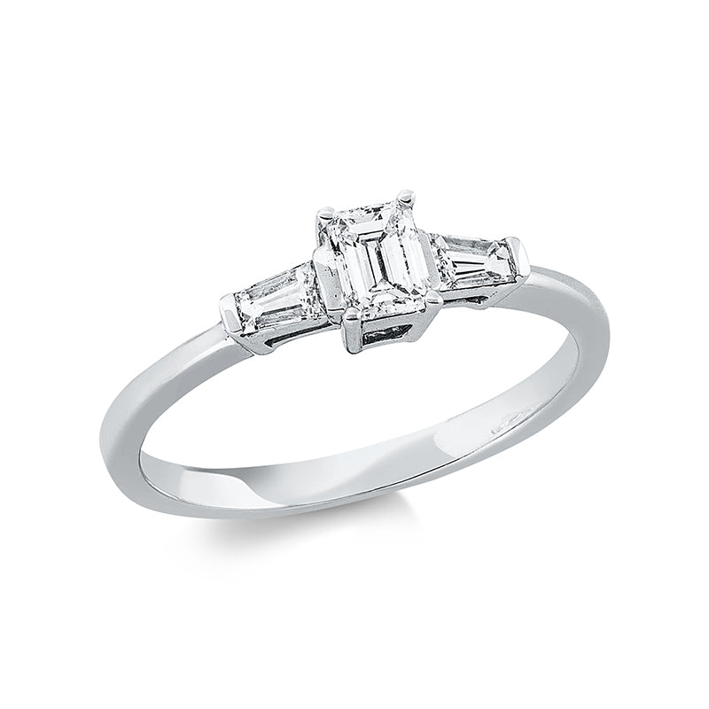 Ring    aus 750/-18 Karat Weißgold mit 3 Diamanten 0