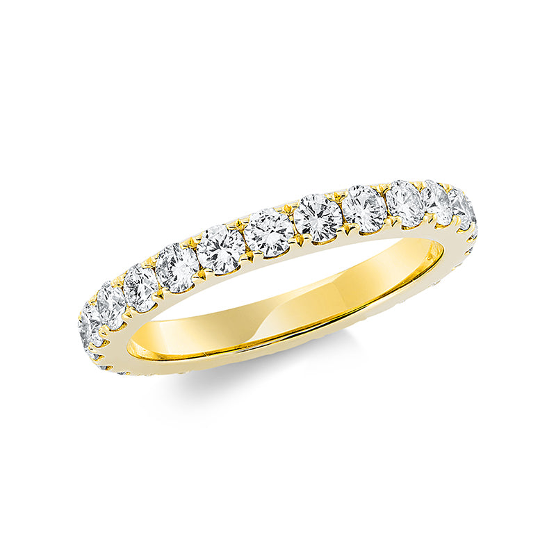 Ring    aus 750/-18 Karat Gelbgold mit 25 Diamanten 1