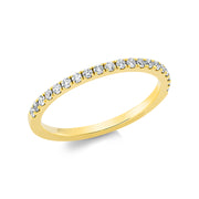 Ring - Memoire halb aus Gold mit Diamanten - 1DR91