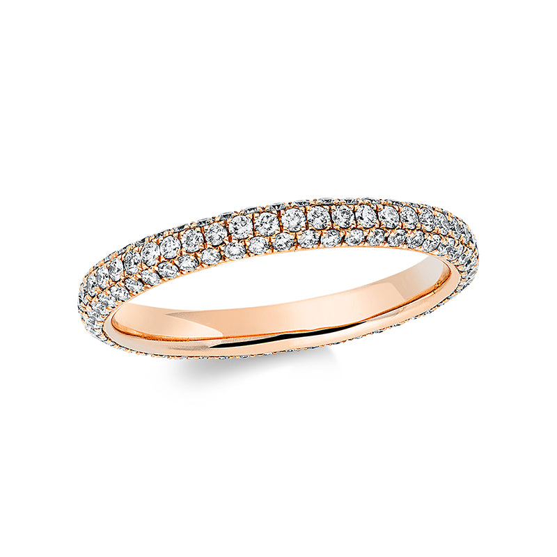 Ring    aus 585/-14 Karat Rotgold mit 147 Diamanten 0