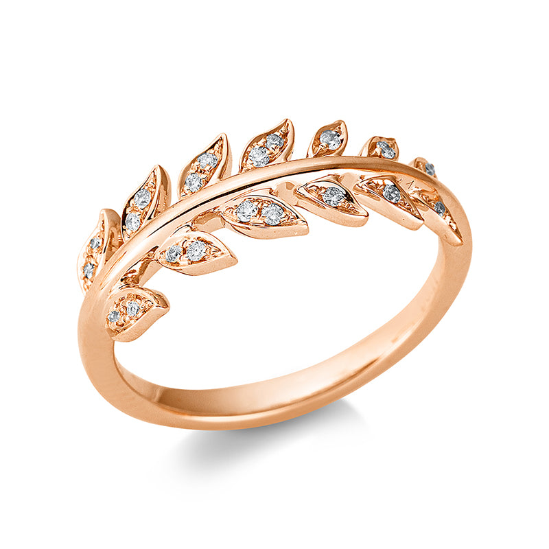 Ring    aus 750/-18 Karat Rotgold mit 22 Diamanten 0