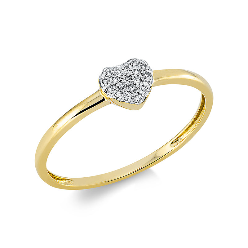 Ring    aus 750/-18 Karat Gelbgold mit 19 Diamanten 0