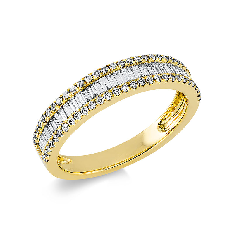 Ring    aus 750/-18 Karat Gelbgold mit 93 Diamanten 0