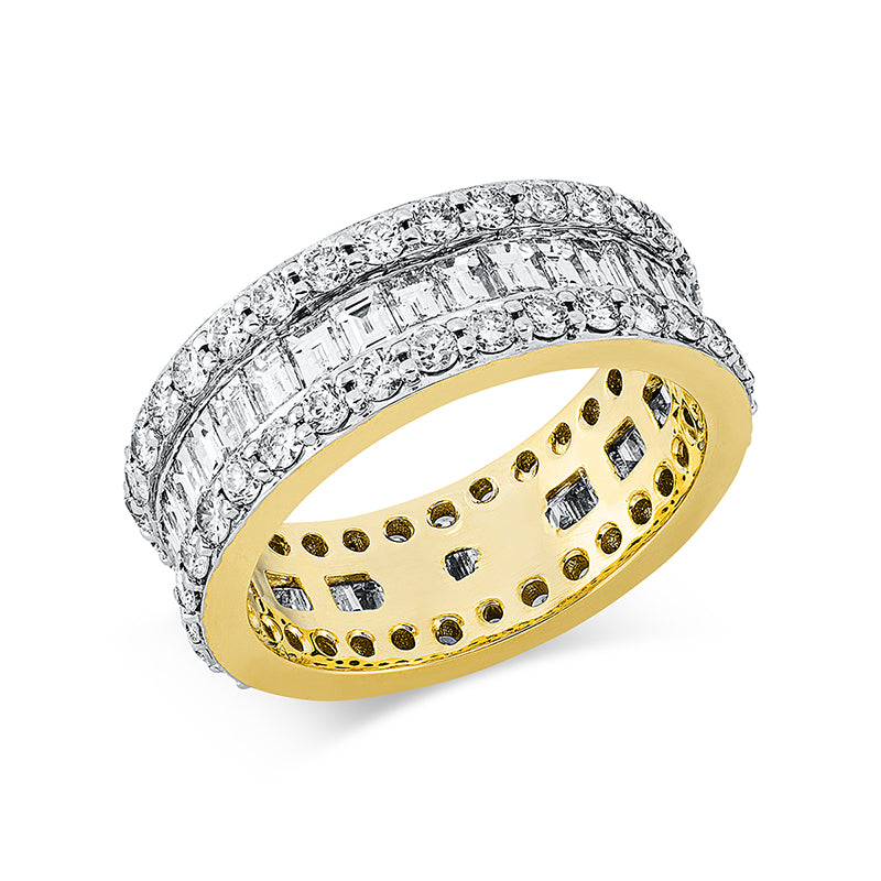 Ring    aus 750/-18 Karat Gelbgold mit 98 Diamanten 3