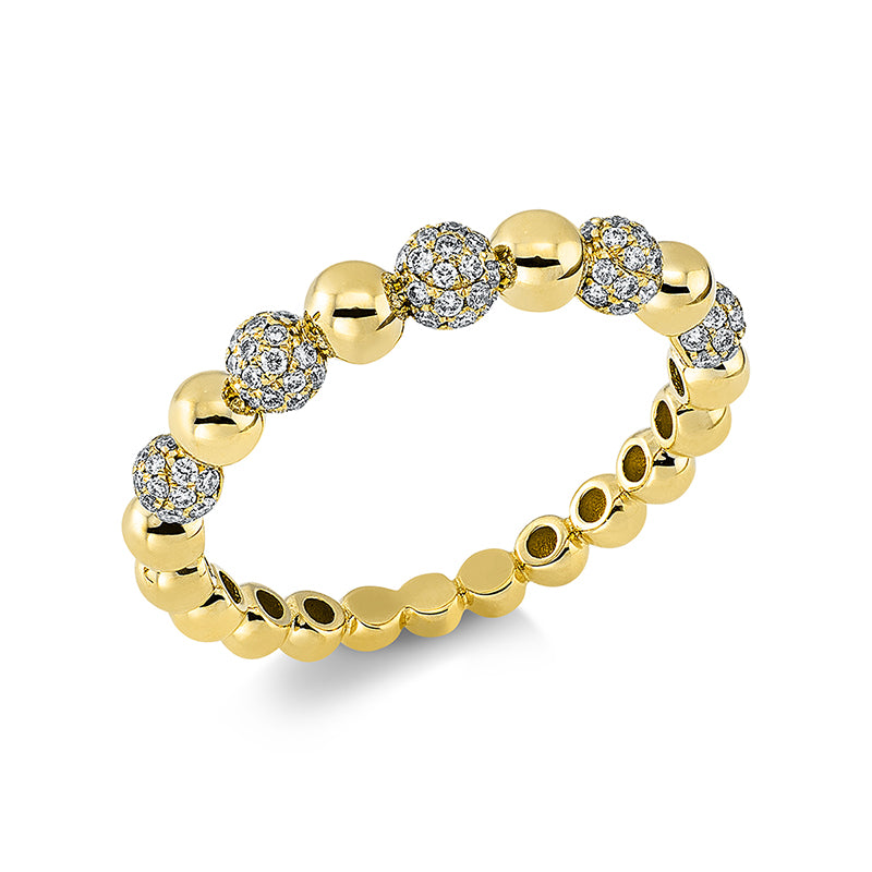 Ring    aus 750/-18 Karat Gelbgold mit 105 Diamanten 0