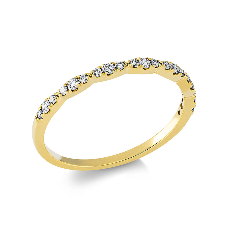 Ring    aus 750/-18 Karat Gelbgold mit 21 Diamanten 0