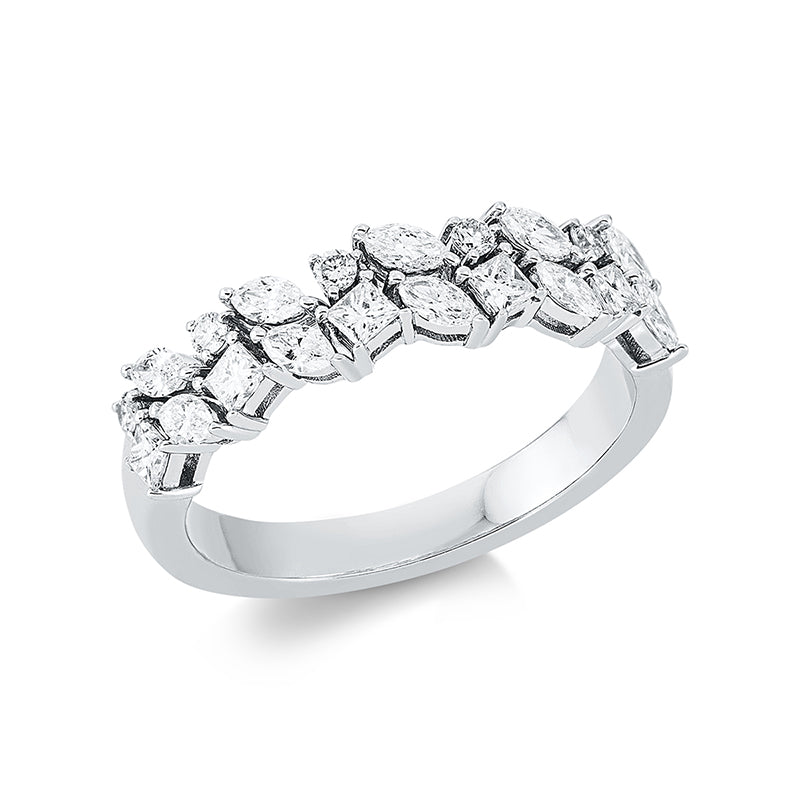 Ring    aus 750/-18 Karat Weißgold mit 20 Diamanten 0